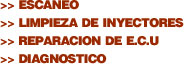 Escaneo, Limpieza de inyectores, ECU, diagnostico