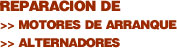 motores de arranque, alternadores